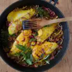 Mahi Zaferani - Doradenfilet in Safran-Sauce ماهی زعفرانی