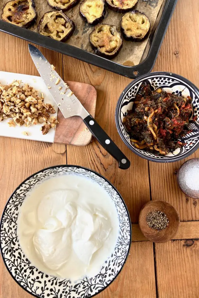 Borani Bademjan - Persischer Auberginen-Dip بورانی بادمجان