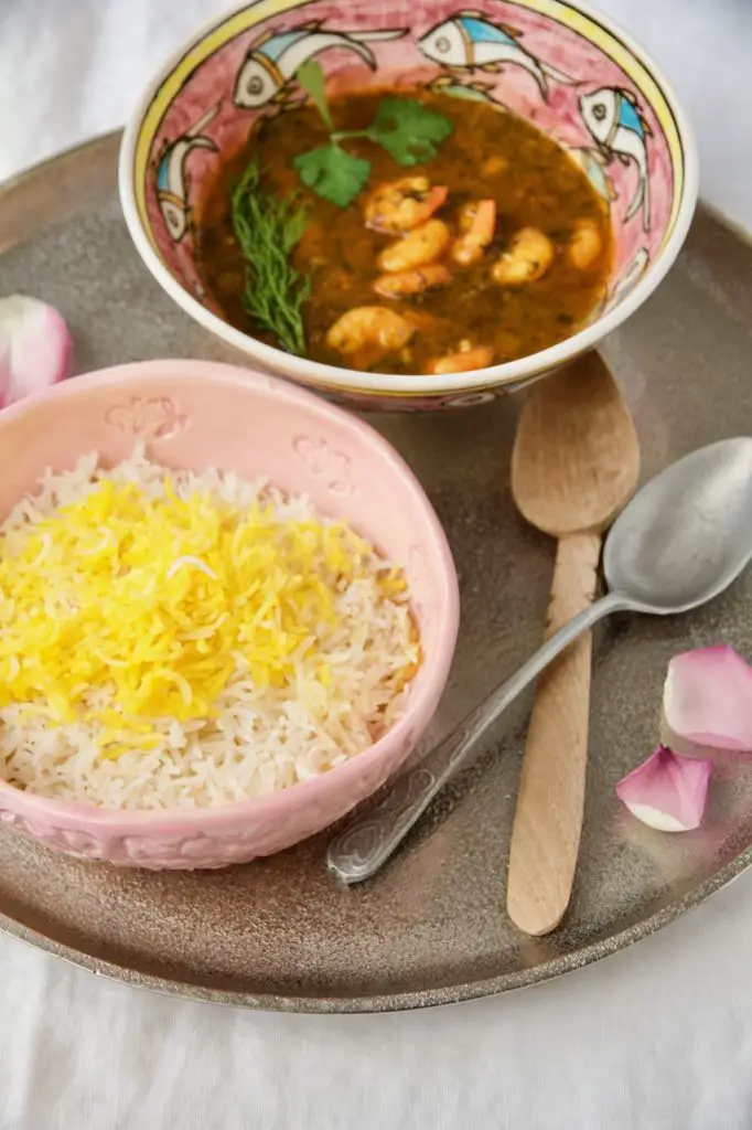 Ghalieh Meygoo Persian Shrimp in a Tamarind and Cilantro Sauce