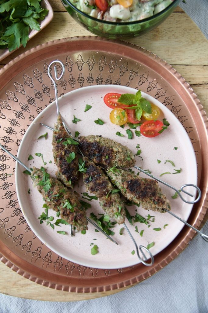 Kabab Looleh- Grilled minced meat skewers - کباب لوله