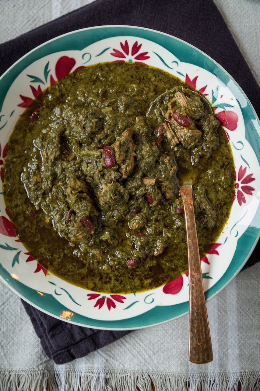 Ghorme Sabzi - Persian beef and fresh herb stew