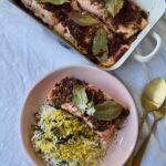 Valak Polo ba Mahi – Wild Garlic Rice with Marinated Salmon