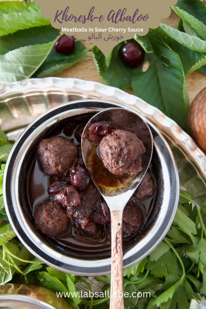 Khoresh-e Albaloo - Meatballs in Sour Cherry Sauce خورش آلبالو