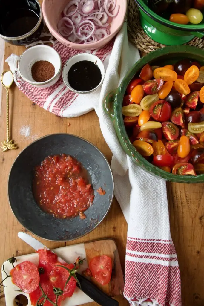 Tomato Salad with Pomegranate-Sumac Dressing