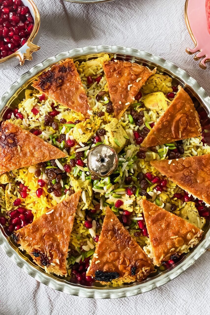 Anar Polo ba Morgh – Pomegranate Rice with Chicken انار پلو با مرغ