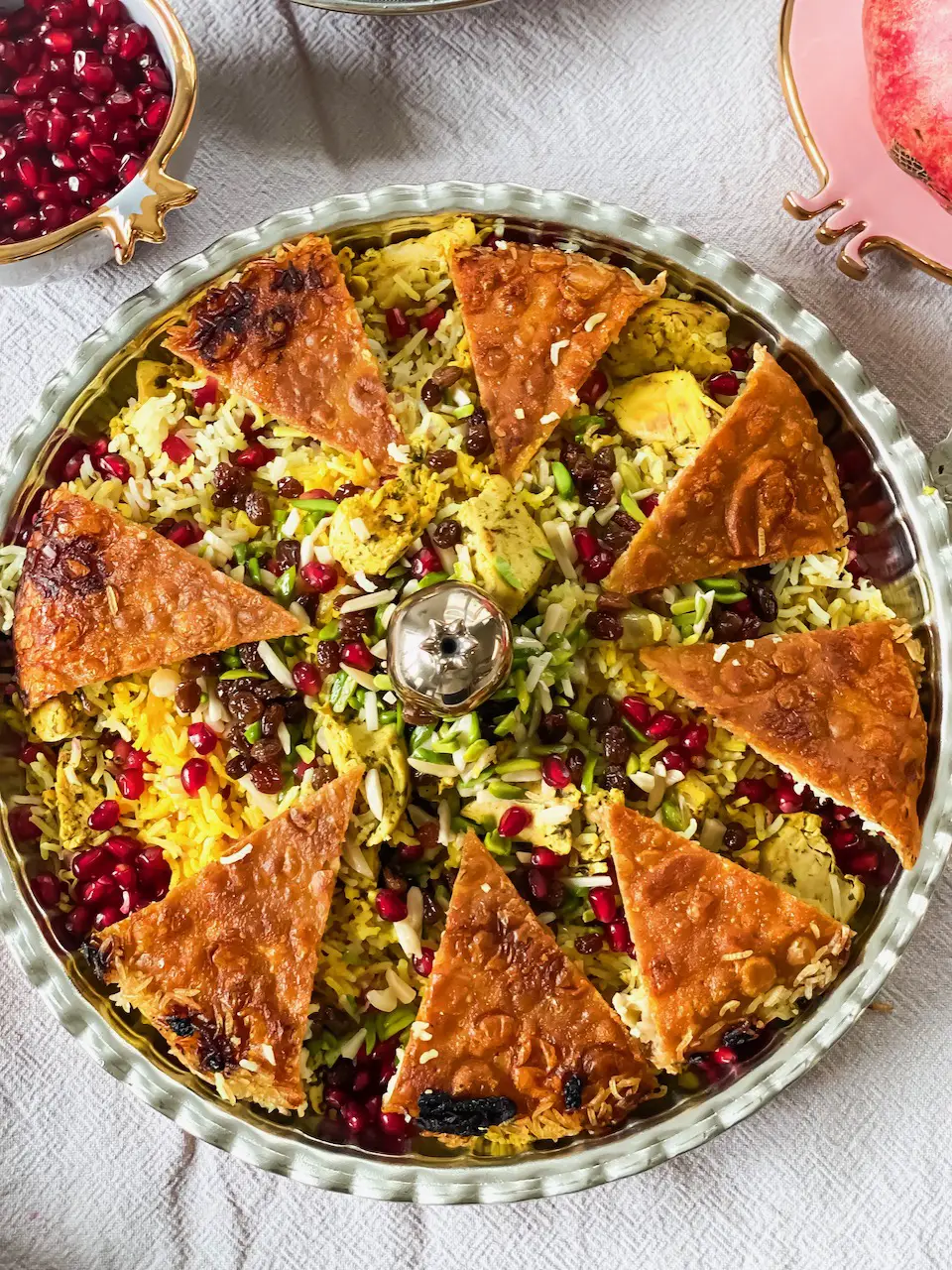 Anar Polo ba Morgh – Pomegranate Rice with Chicken انار پلو با مرغ