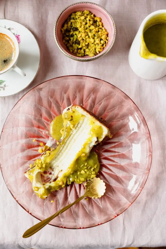 Pistachio Burnt Basque Cheesecake