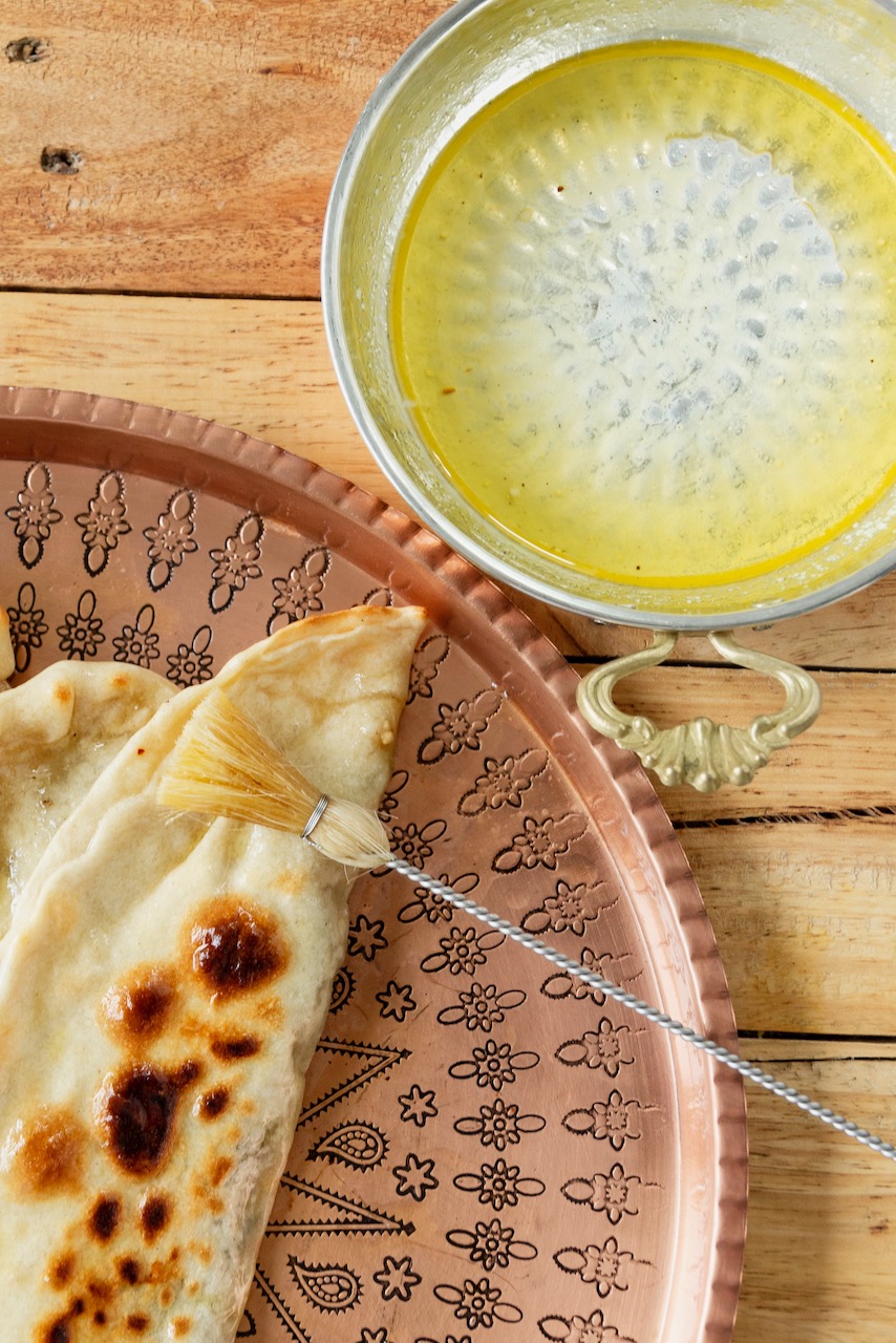 Gozleme with Spinach and Feta Cheese