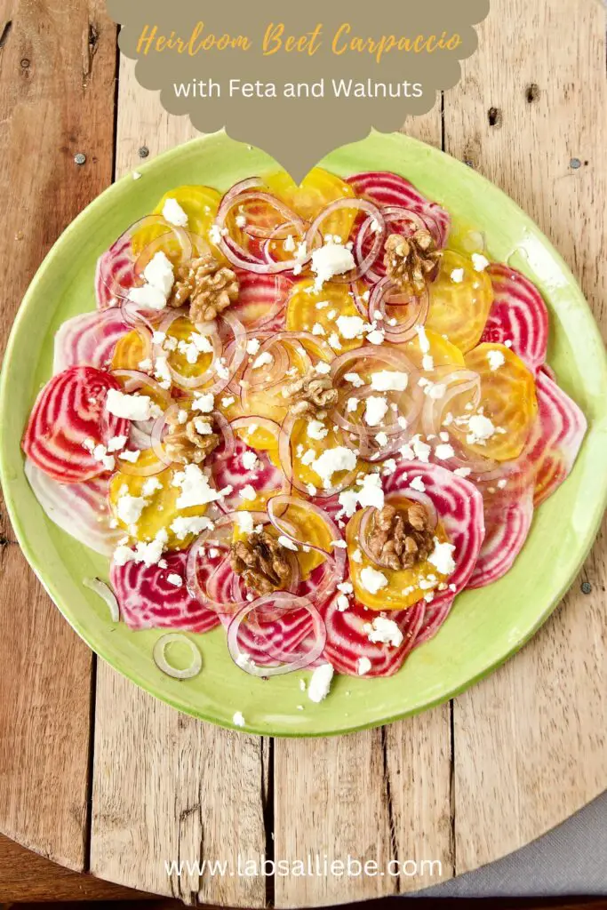 Heirloom Beet Carpaccio with Feta and Walnuts