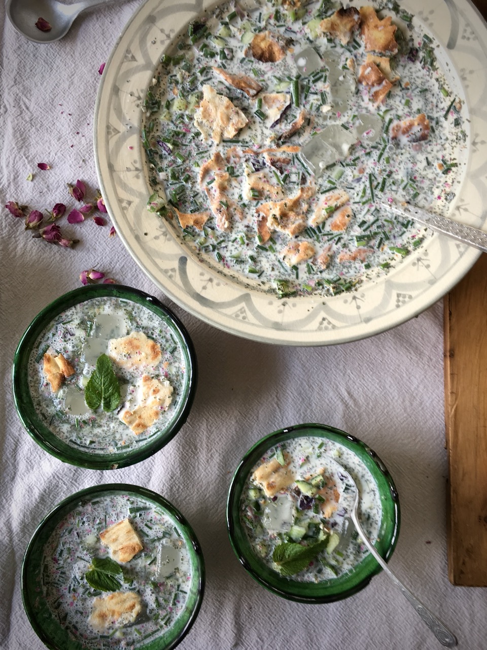 Persian Cold Yogurt Soup - Abdoogh Khiar