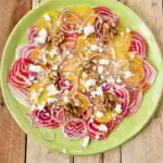 Heirloom Beet Carpaccio with Feta and Walnuts