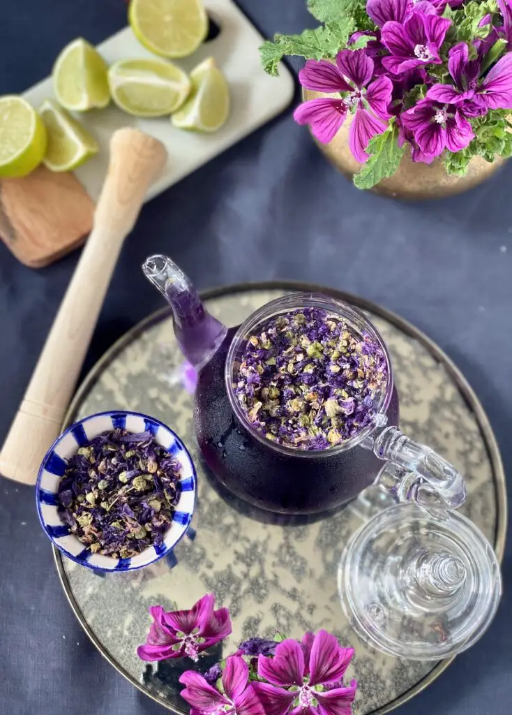 Sharbat-e Panirak - Blue Mallow Flower Drink شربت گل پنیرک