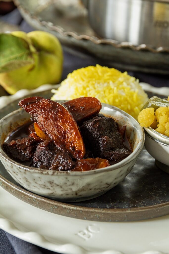 Khoresht-e Beh Aloo – Quince, Prune and Beef Stew