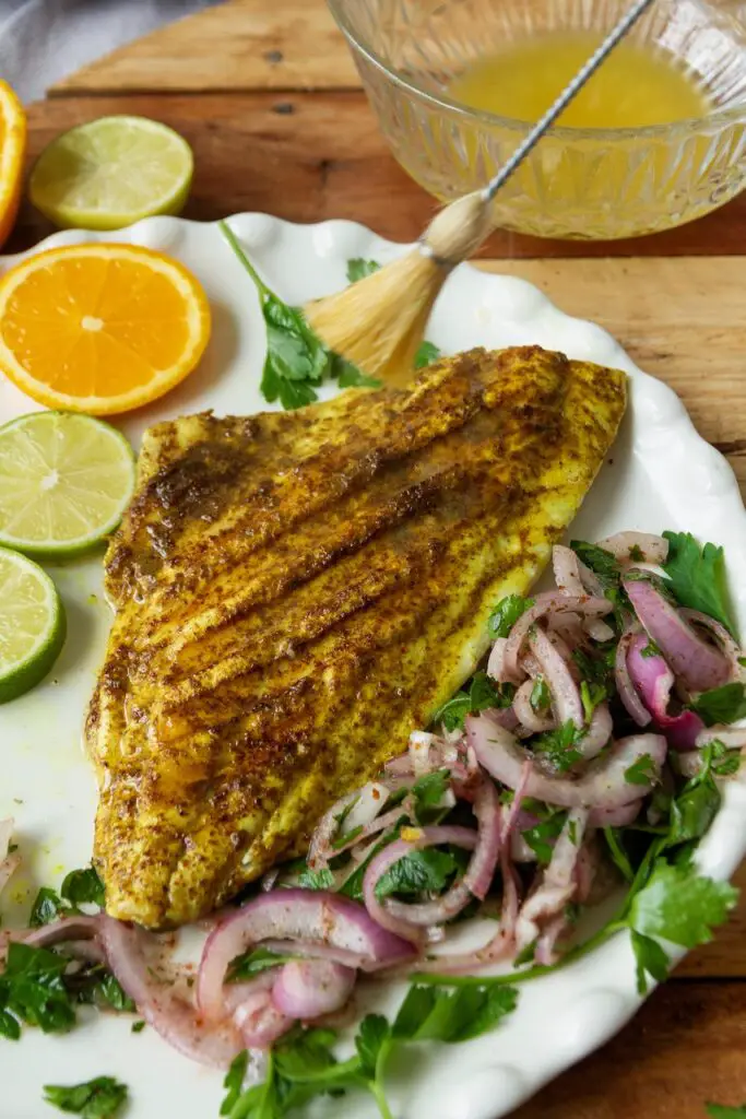 Mahi Kabab ba Somagh - Gegrillter Fisch mit Sumach