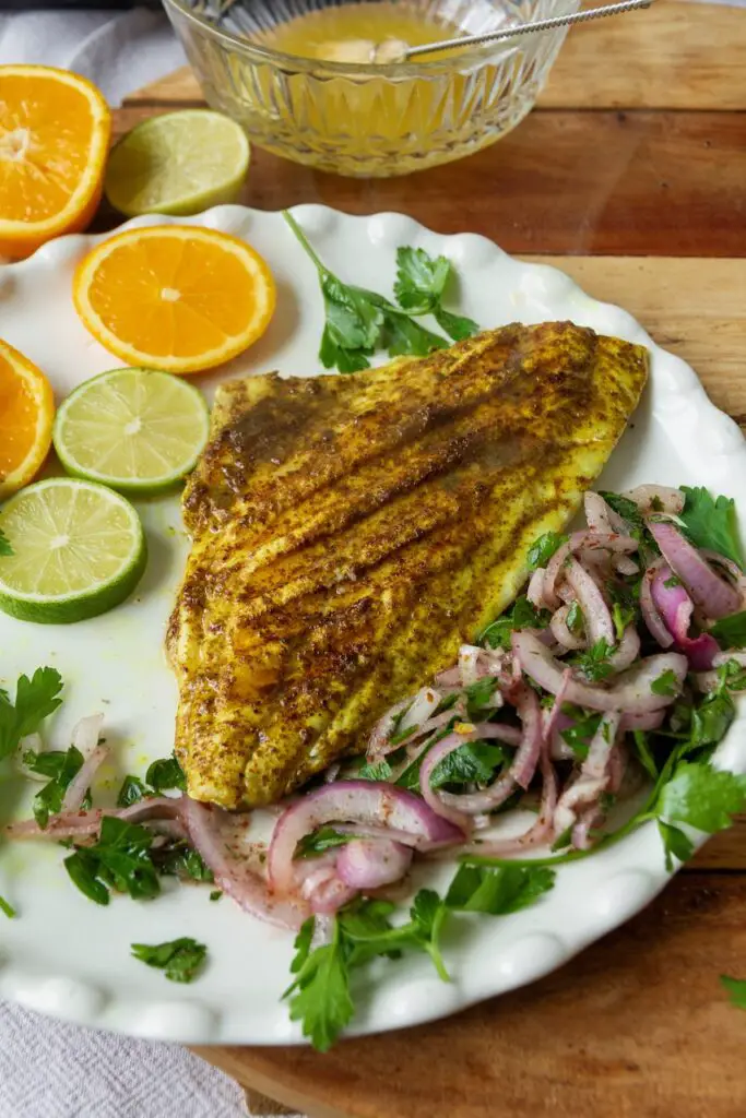 Mahi Kabab ba Somagh - Gegrillter Fisch mit Sumach