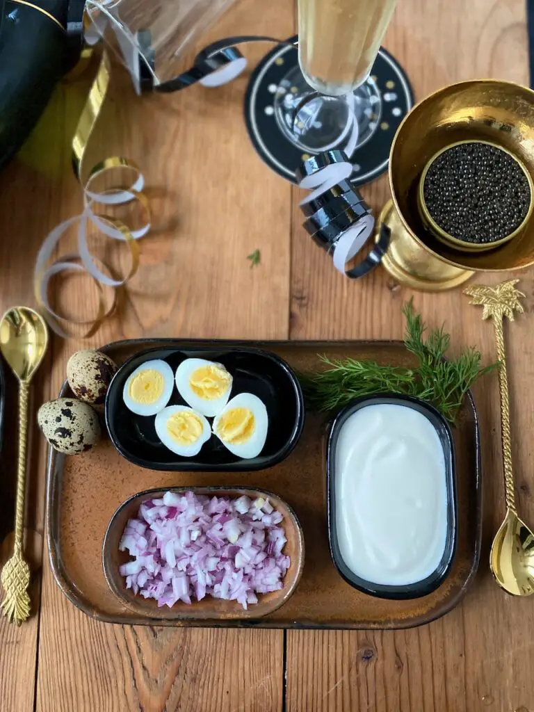 Blinis with Caviar and Champagne