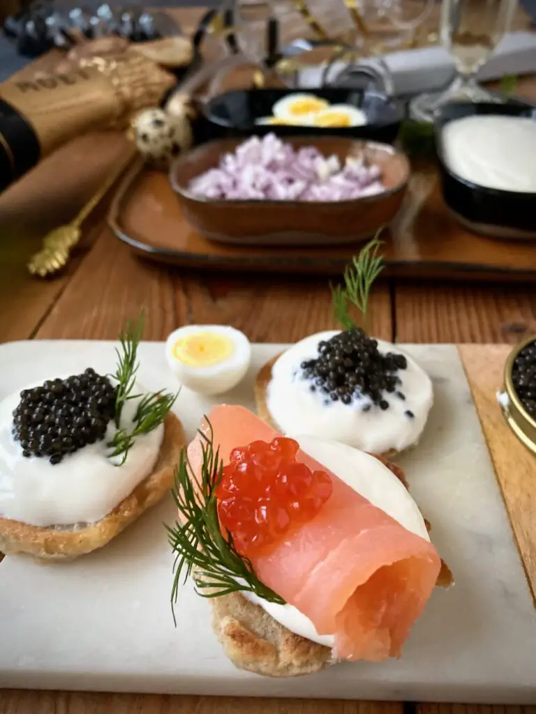 Blinis with Caviar and Champagne