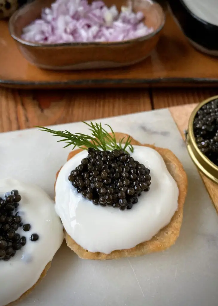 Blinis with Caviar and Champagne