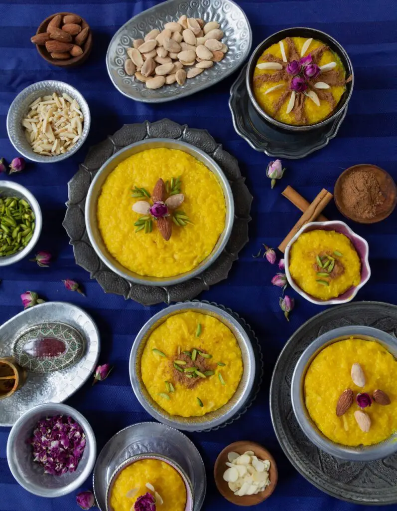 Sholeh Zard – Persian Saffron Rice Pudding