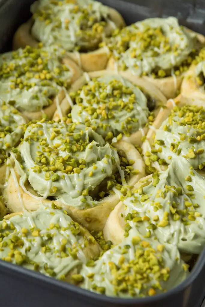 Pistachio Rolls with Creamy Pistachio Frosting