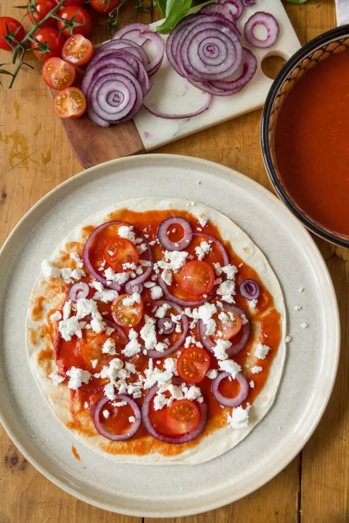 Quick Lavash Flatbread Pizza from the Oven