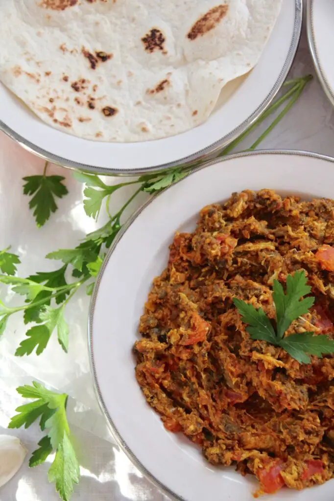 Mirza Ghasemi – Easy Persian Smoky Eggplant and Tomato Appetizer