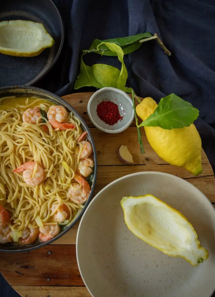 Spaghetti al Limone with Shrimp