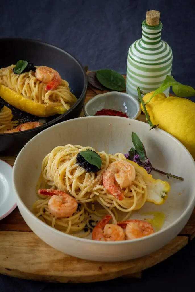 Spaghetti al Limone with Shrimp
