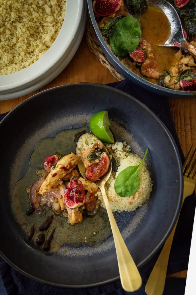 Khorak-e Anjir – Persian Chicken with Figs & Spinach