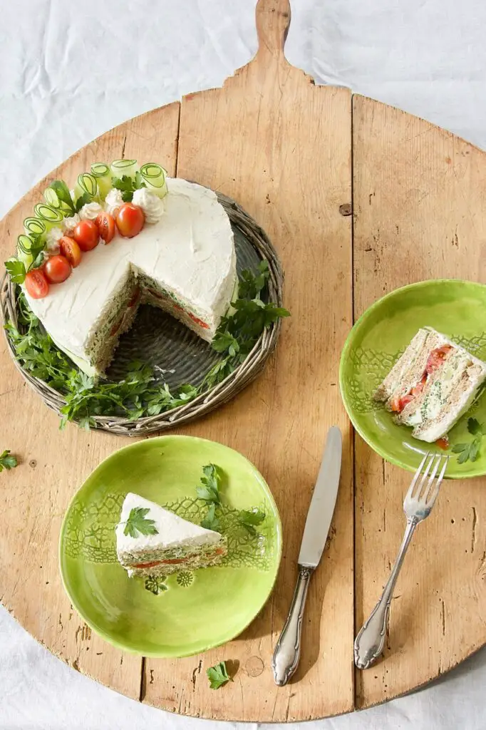Cake Morgh – Sandwich Cake with Chicken Spread for Your World Cup Party