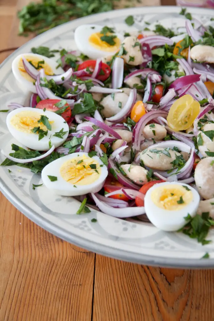 Piyaz – Giant White Bean Salad | سالاد لوبیا سفید