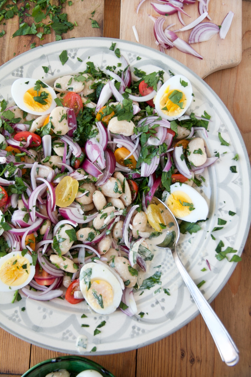 Piyaz – Giant White Bean Salad | سالاد لوبیا سفید