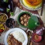 Shish Andaz Bademjan – Vegan Eggplants in Walnut Pomegranate Sauce