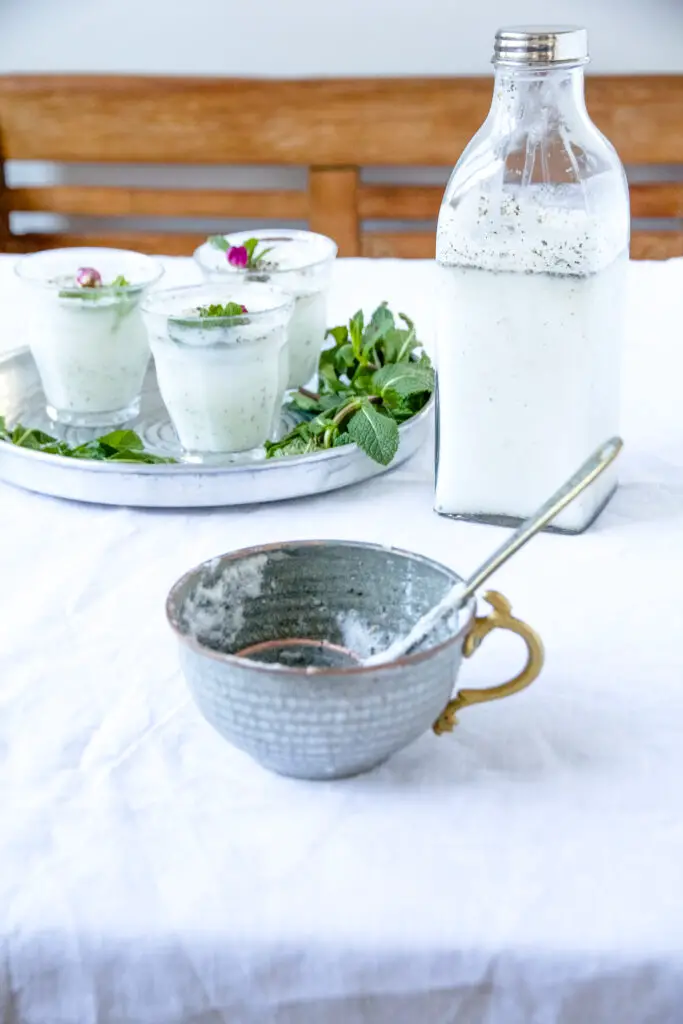 Doogh – A traditional Persian drink made from homemade yogurt