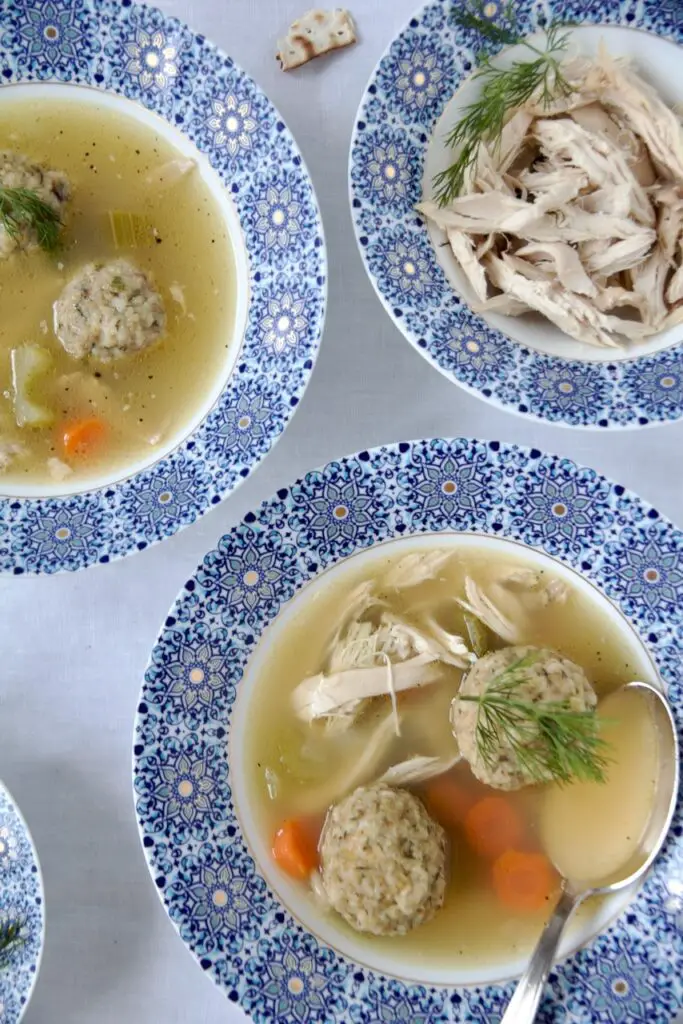 Gondi Soup – Chicken Soup with Matzo Balls سوپ گندی