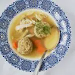 Gondi Soup – Chicken Soup with Matzo Balls سوپ گندی