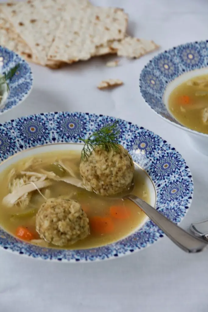 Gondi Soup – Chicken Soup with Matzo Balls سوپ گندی