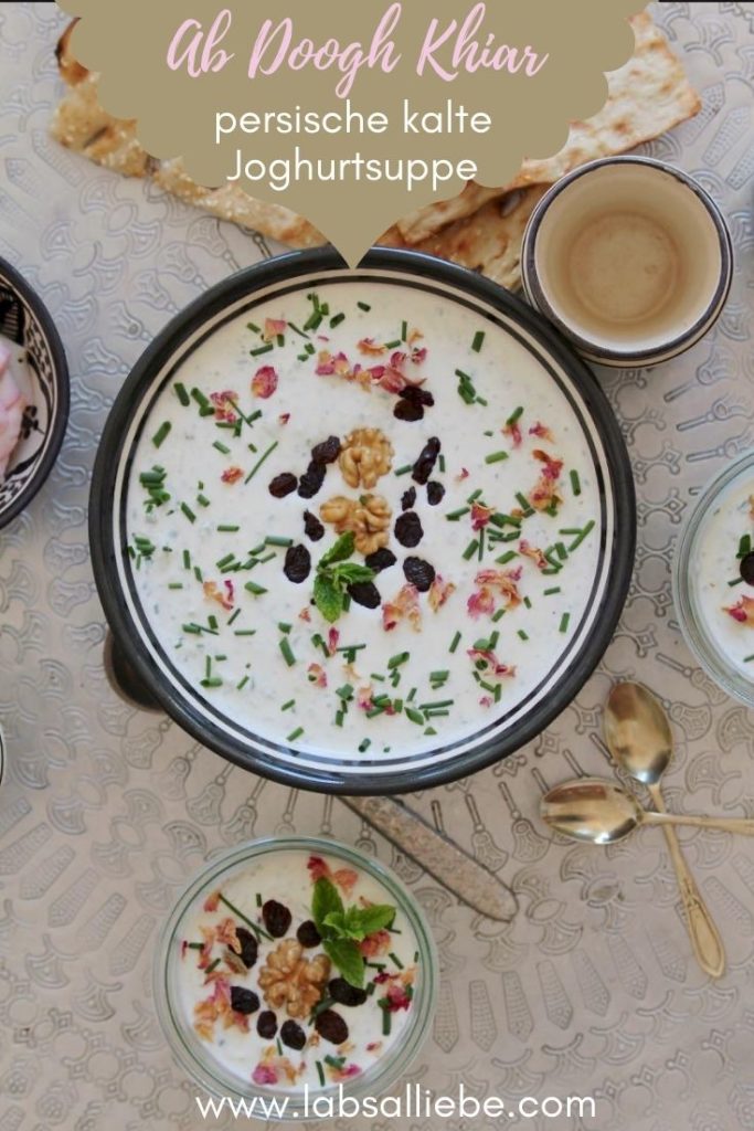 Persische kalte Joghurtsuppe - Abdough Khiar - Labsalliebe