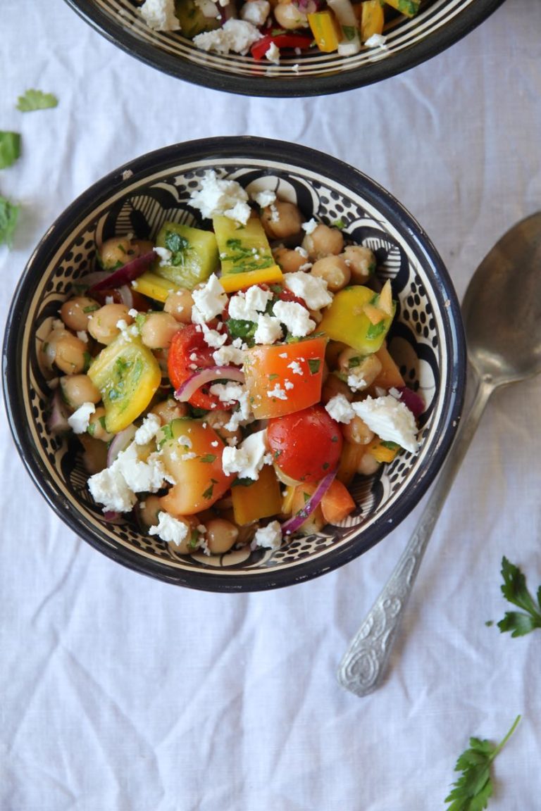 Orientalischer Kichererbsensalat mit Feta - Labsalliebe