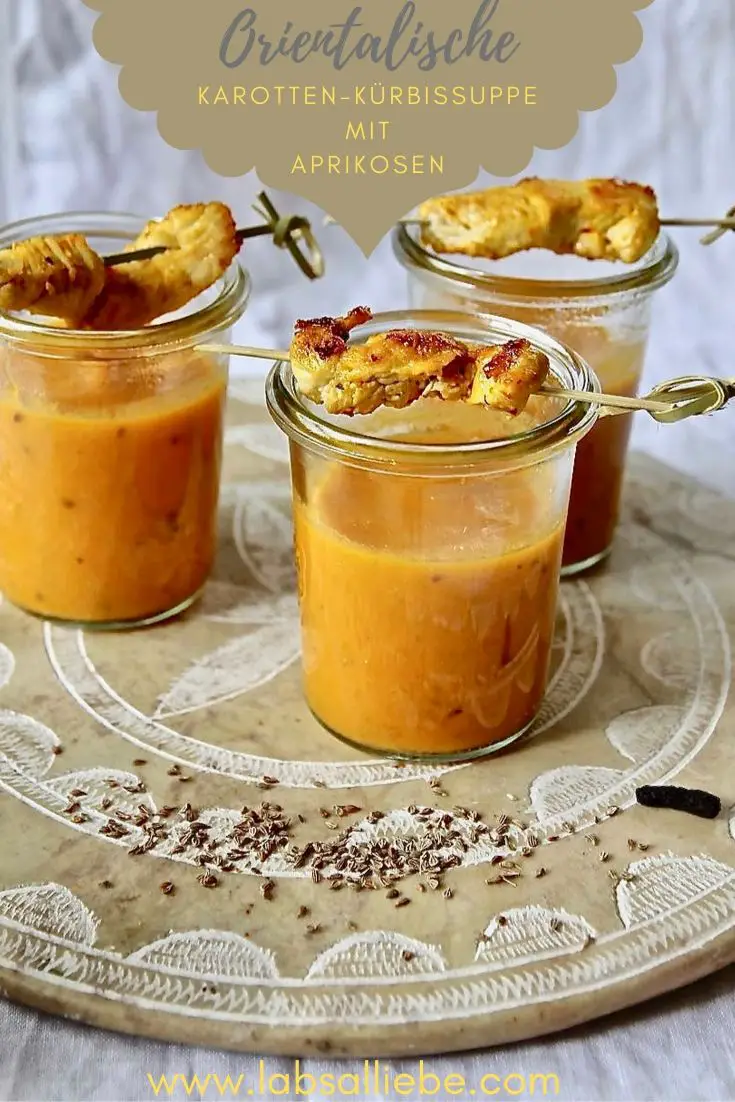 Orientalische Karotten-Kürbissuppe mit Aprikosen - Labsalliebe