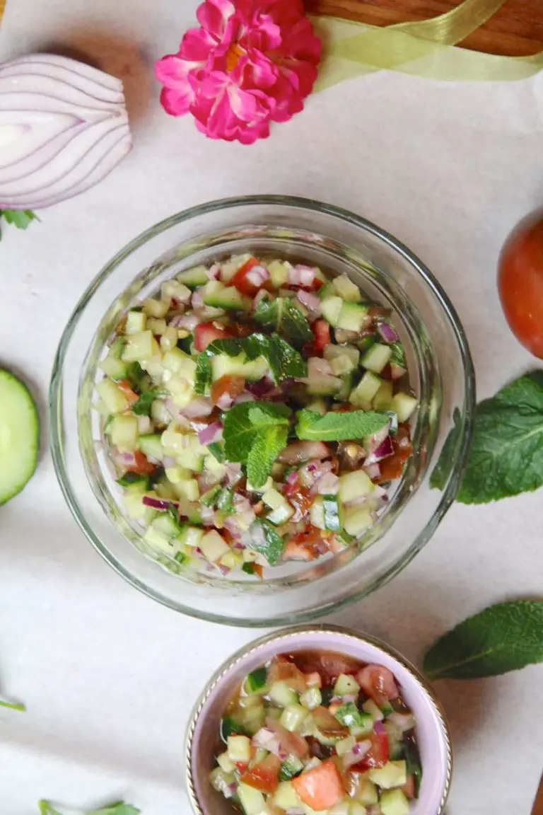 Salad Shirazi - Persischer Tomaten-Gurkensalat - Labsalliebe