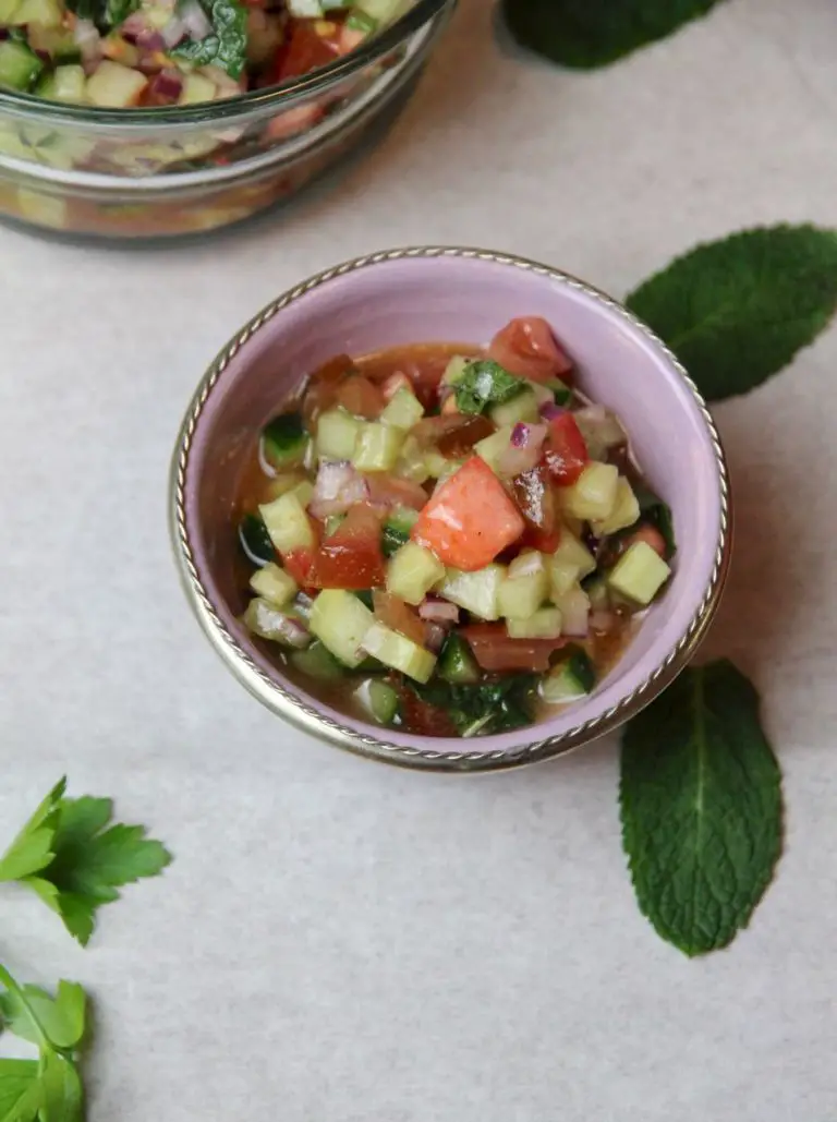 Salad Shirazi - Persischer Tomaten-Gurkensalat - Labsalliebe