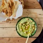 Cremiger Bärlauch-Hummus mit knusprig gerösteten Fladenbrot Sticks (17)
