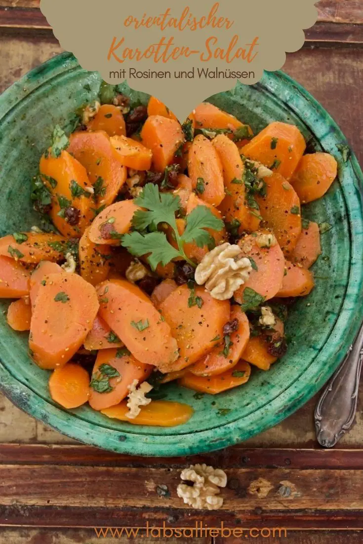 Orientalischer Karotten-Salat mit Rosinen und Walnüssen-2