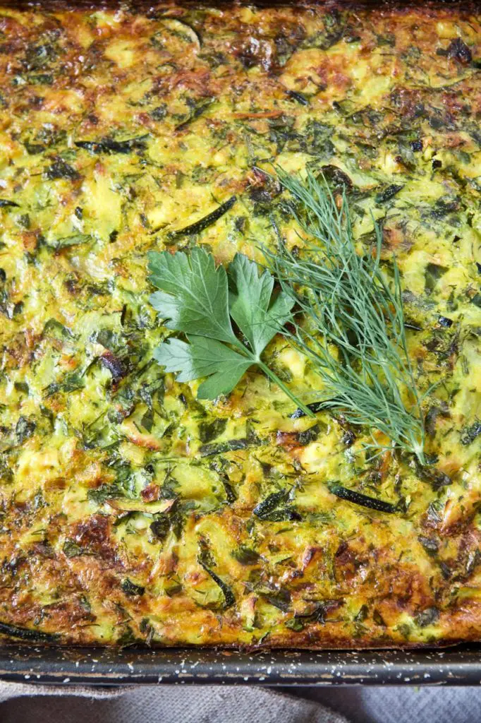 Kuku Kadoo Sabz - Zucchini Omelette nach persischer Art
