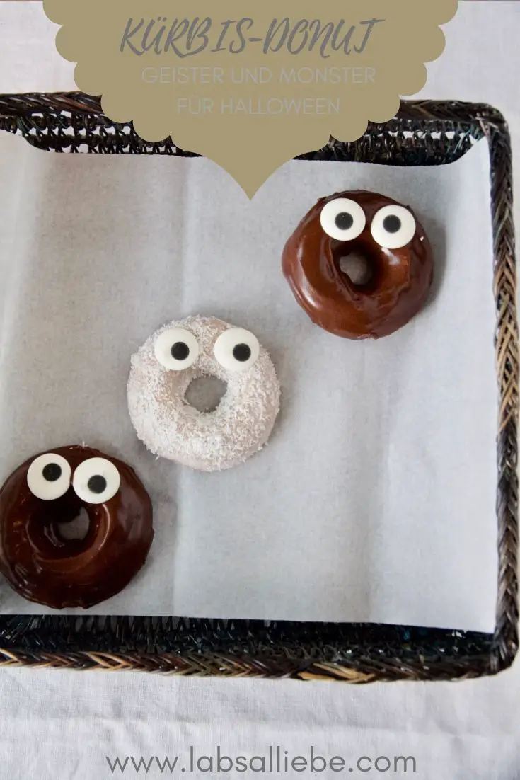 Kürbis-Donut Geister und Monster für Halloween