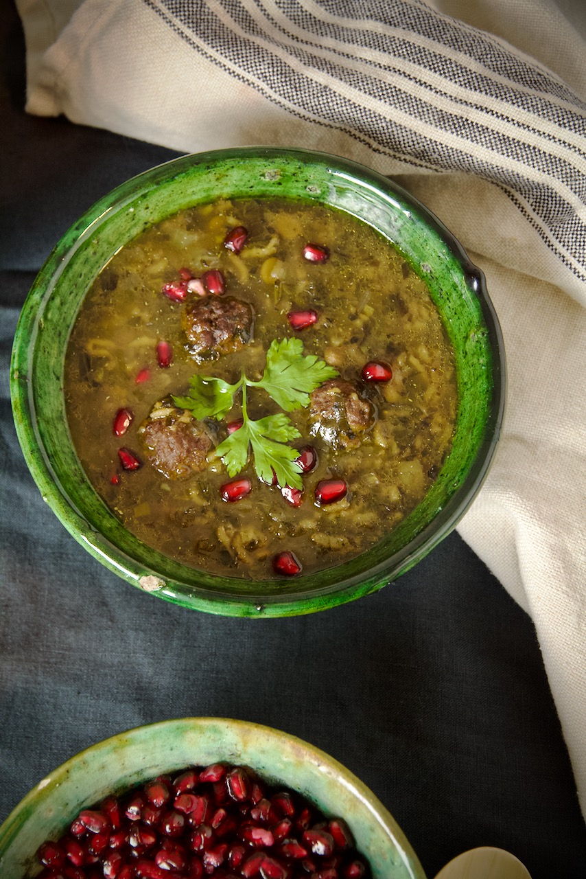 Ash-e Anar ba Koofteh Ghelgheli - dicke Granatapfelsuppe mit ...