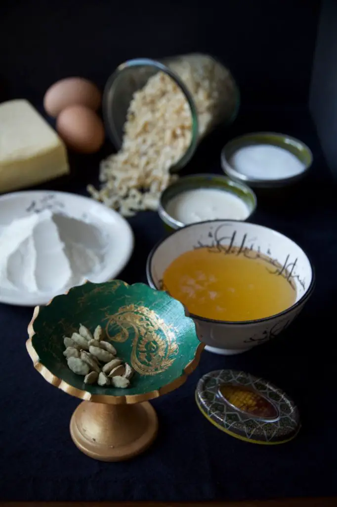 Malake Badam - Butter-Kuchen mit Safranmandeln ملکه بادام