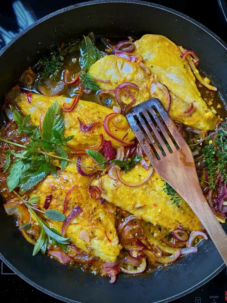 Mahi Zaferani - Doradenfilet in Safran-Sauce ماهی زعفرانی - Labsalliebe