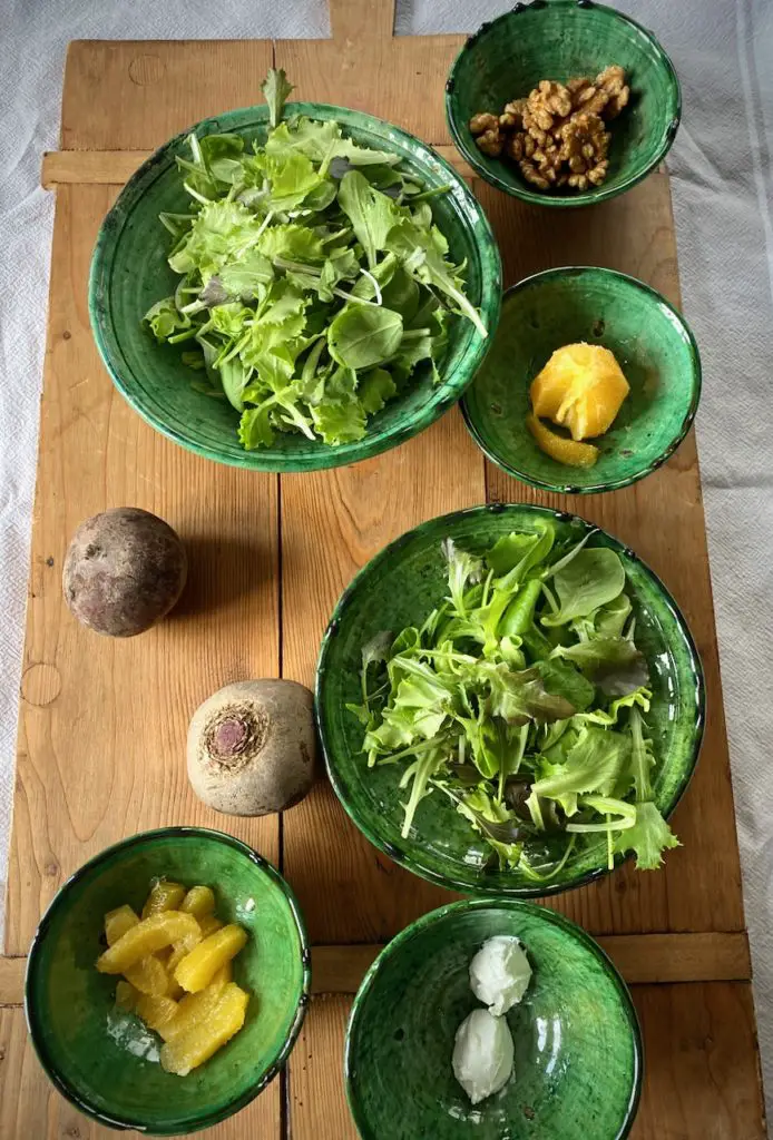 Rote-Bete-Salat mit Ziegenkäse und Orangen